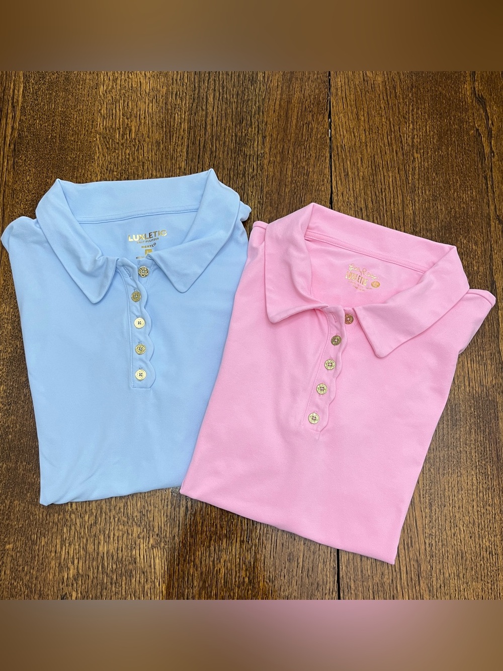 LIKE NEW Lilly Pulitzer Luxletic  Polo Shirt Lot of 2
